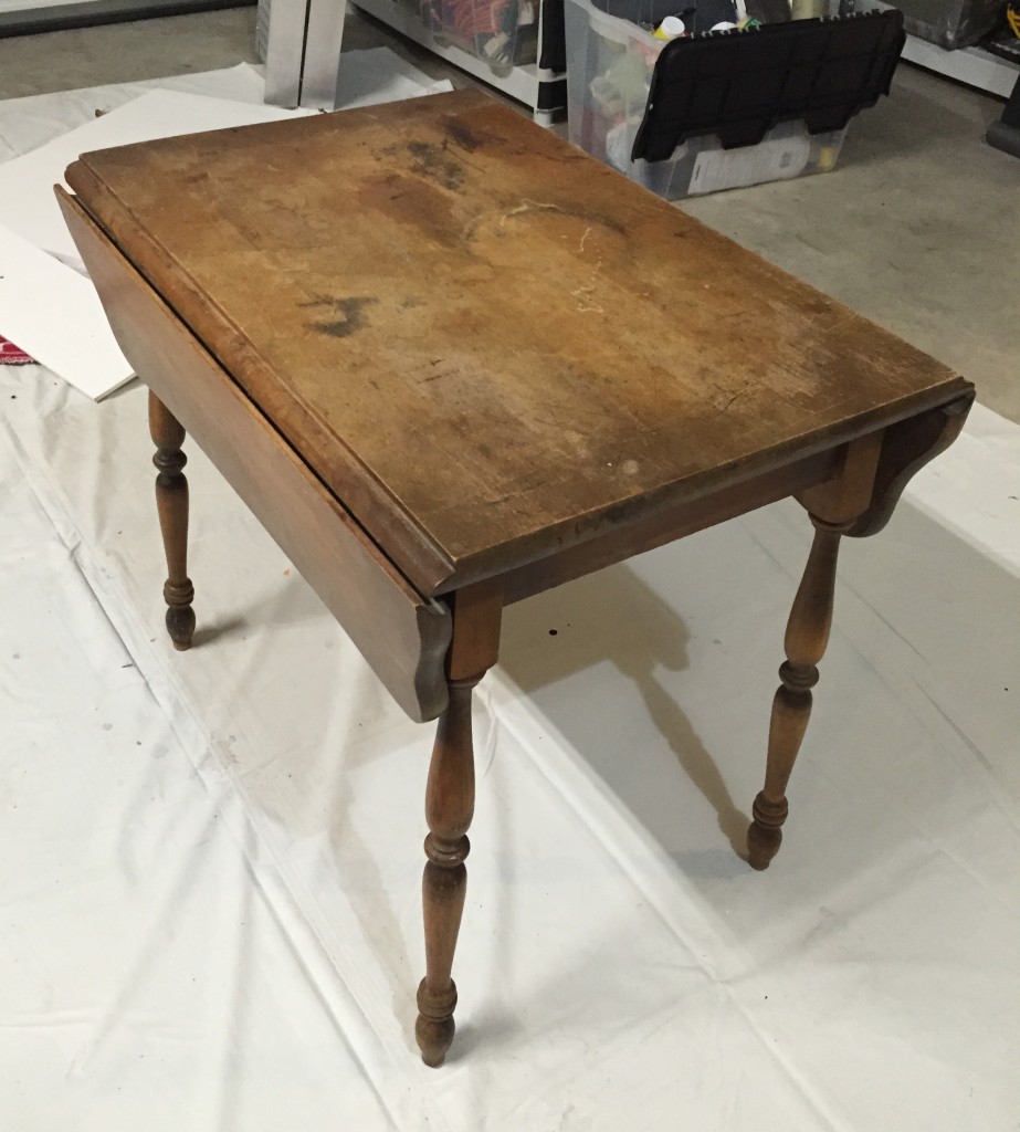 Drop leaf table before refinishing