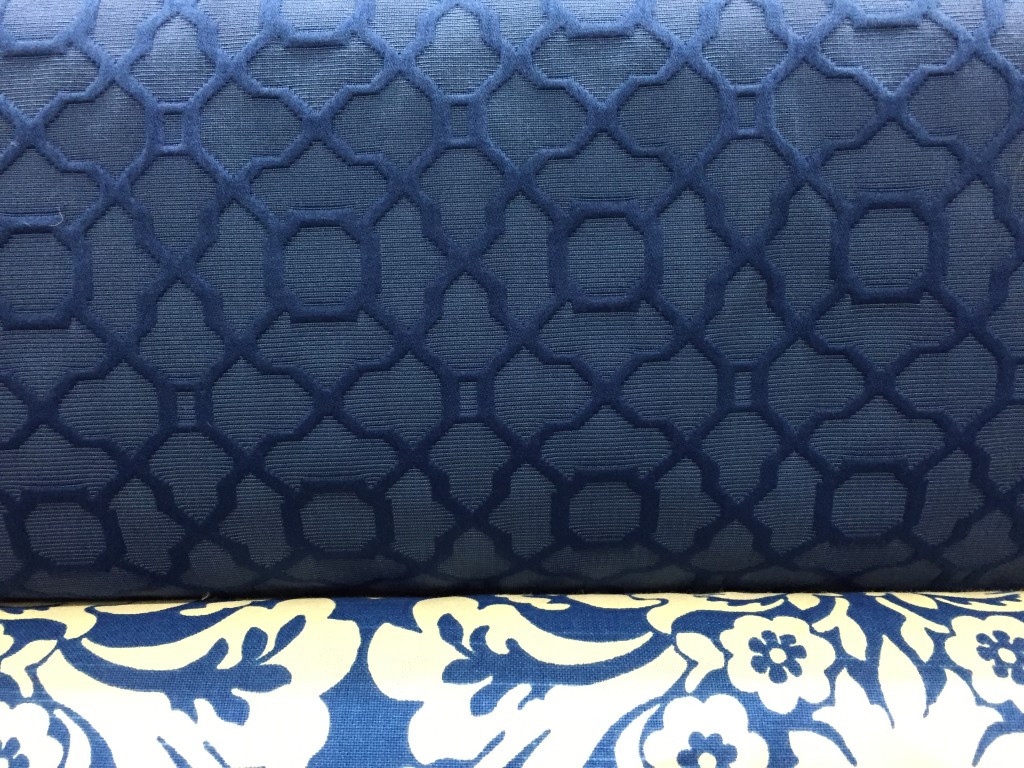 American Federal fabric pattern in blue