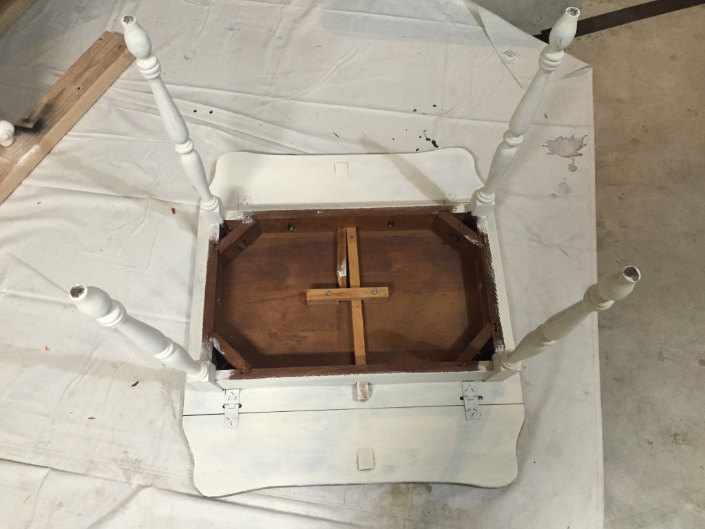 Painting drop leaf side table