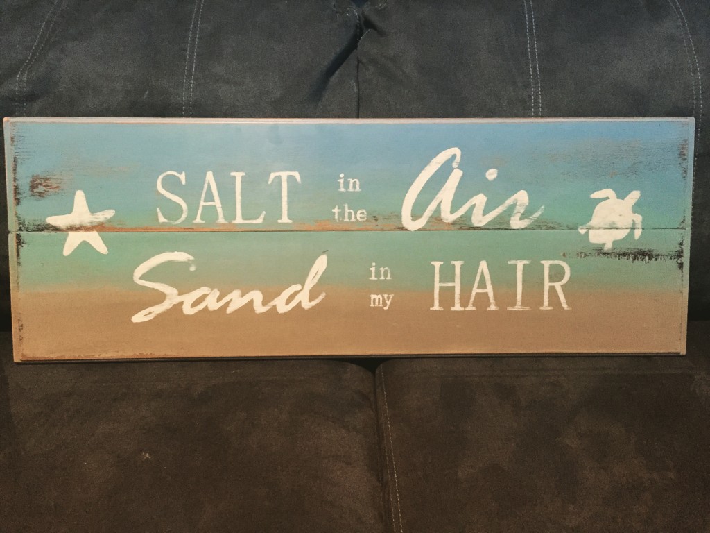 Hand-Painted Beach Sign