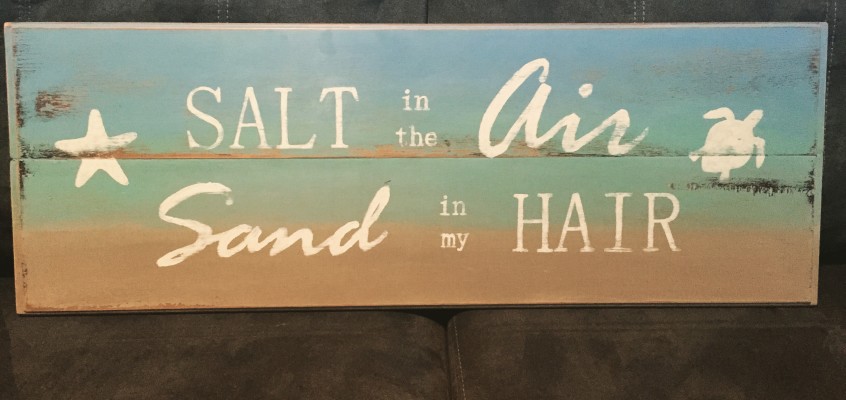 Beach Sign from Reclaimed Wood