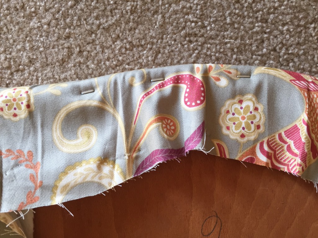 Reupholstering - Staple along edge